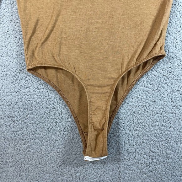 JLUXLABEL DEEP TAUPE INESSA SHEER HIGH NECK BODYSUIT Size Small - Picture 4 of 8